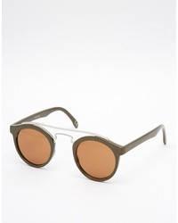 Мужские табачные солнцезащитные очки от Asos