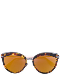 Женские табачные солнцезащитные очки от Christian Dior