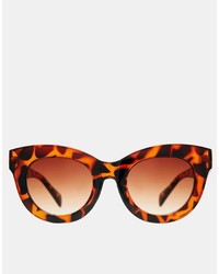 Женские табачные солнцезащитные очки от Asos