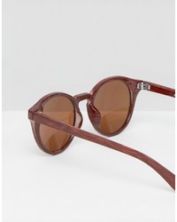 Мужские табачные солнцезащитные очки от Asos