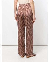 Табачные широкие брюки от Peserico