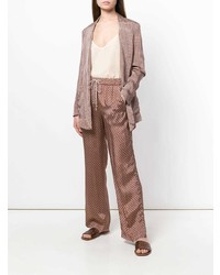 Табачные широкие брюки от Peserico