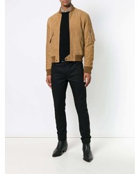 Мужской табачный бомбер от Saint Laurent