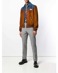 Мужской табачный бомбер от Prada