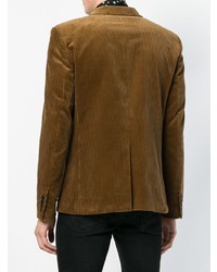 Мужской табачный вельветовый пиджак от Saint Laurent