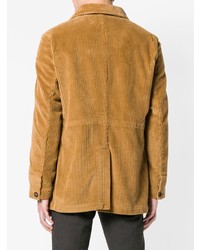 Мужской табачный вельветовый пиджак от Lardini