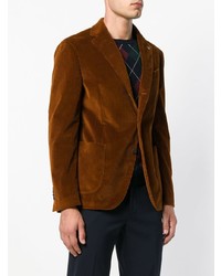 Мужской табачный вельветовый пиджак от Lardini