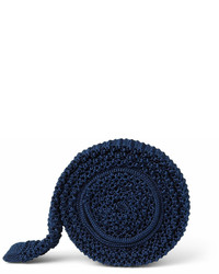 Мужской табачный вязаный галстук от Charvet