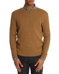 Табачный вязаный свитер