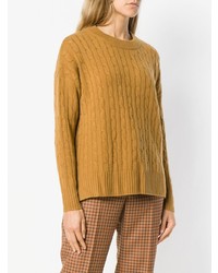 Женский табачный вязаный свитер от N.Peal