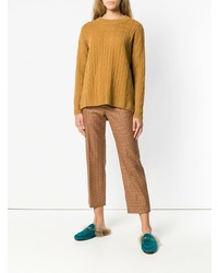 Женский табачный вязаный свитер от N.Peal