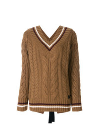 Женский табачный вязаный свитер от N°21