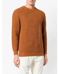 Мужской табачный вязаный свитер от Batoner