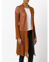 Табачный длинный кардиган от Forte Forte