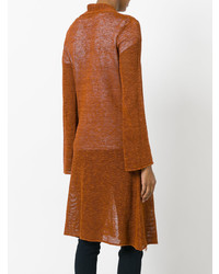 Табачный длинный кардиган от Forte Forte