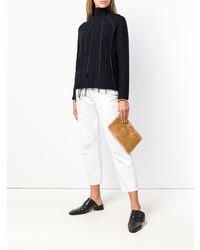 Табачный замшевый клатч от Lancaster