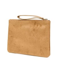 Табачный замшевый клатч от Lancaster