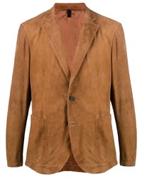 Мужской табачный замшевый пиджак от Tagliatore