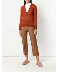 Женский табачный кардиган от Tory Burch