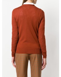 Женский табачный кардиган от Tory Burch