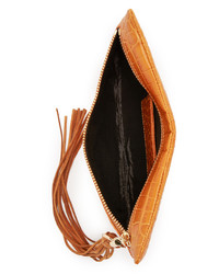 Табачный кожаный клатч от Elizabeth and James