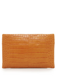 Табачный кожаный клатч от Elizabeth and James