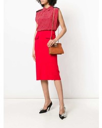 Табачный кожаный клатч от Givenchy