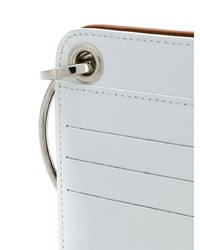 Табачный кожаный клатч от MM6 MAISON MARGIELA