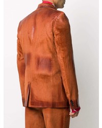 Мужской табачный кожаный пиджак от Marni