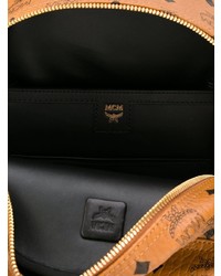 Женский табачный кожаный рюкзак с принтом от MCM