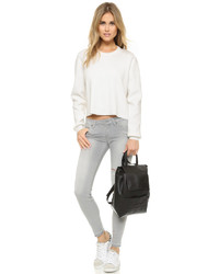 Женский табачный кожаный рюкзак от Tory Burch