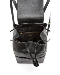 Женский табачный кожаный рюкзак от Tory Burch