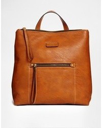 Женский табачный кожаный рюкзак от Fiorelli