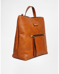 Женский табачный кожаный рюкзак от Fiorelli