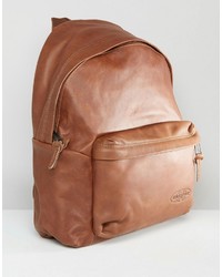 Женский табачный кожаный рюкзак от Eastpak