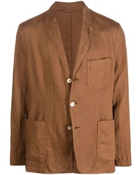 Мужской табачный льняной пиджак от Aspesi