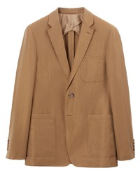Мужской табачный льняной пиджак от Burberry