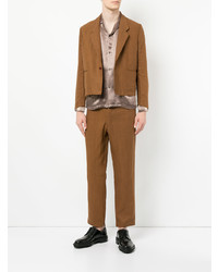 Мужской табачный льняной пиджак от SASQUATCHfabrix.