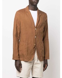 Мужской табачный льняной пиджак от Aspesi