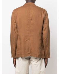 Мужской табачный льняной пиджак от Aspesi