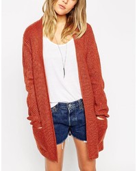 Женский табачный открытый кардиган от Asos