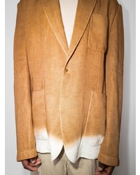 Мужской табачный пиджак с принтом тай-дай от Nick Fouquet