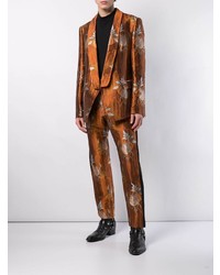 Мужской табачный пиджак с принтом от Triple RR