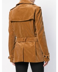 Женский табачный плащ от Saint Laurent