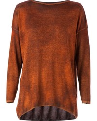 Женский табачный свитер с круглым вырезом от Avant Toi