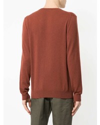 Мужской табачный свитер с круглым вырезом от Gieves & Hawkes