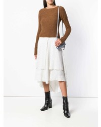 Женский табачный свитер с круглым вырезом от Lemaire