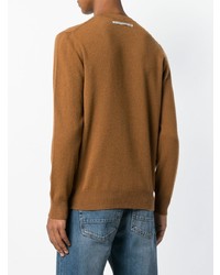 Мужской табачный свитер с круглым вырезом от Kent & Curwen