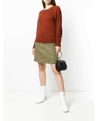 Женский табачный свитер с круглым вырезом от Missoni