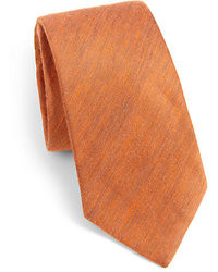 Табачный шерстяной галстук